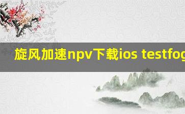 旋风加速npv下载ios testfoght